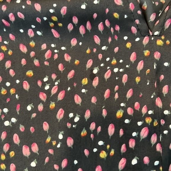 Ulla Johnson Black Rose Print Tunic Blouse Size 4 - Picture 8 of 8